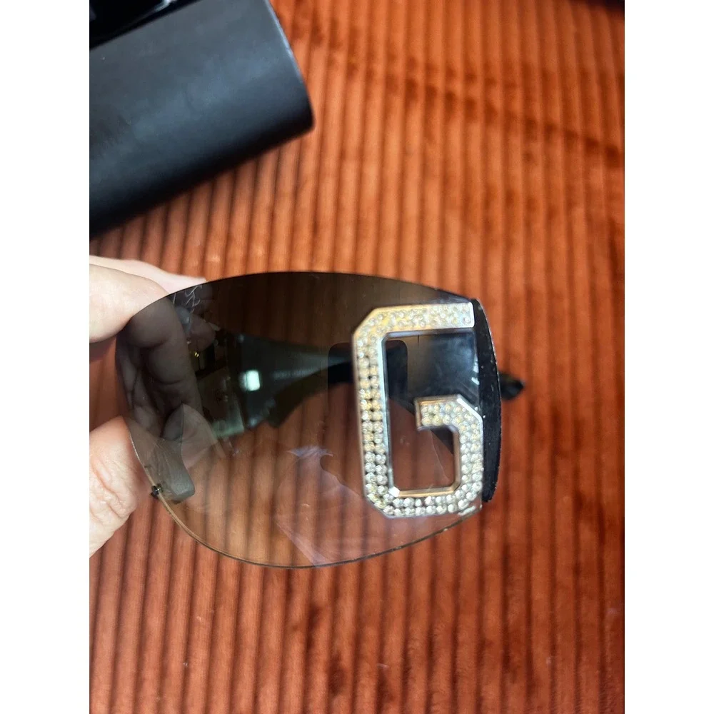 Dolce & Gabbana Sunglasses Women's Size OS Black Good Crystal‎ Shield DG893-S